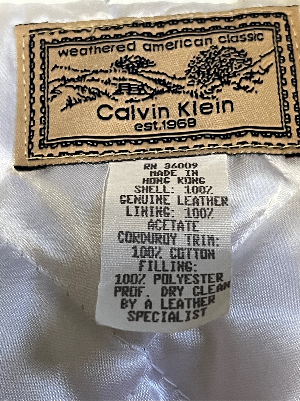 Calvin Klein Leather Moto Jacket Women’s Size Large White Motorcycle - Picture 7 of 10